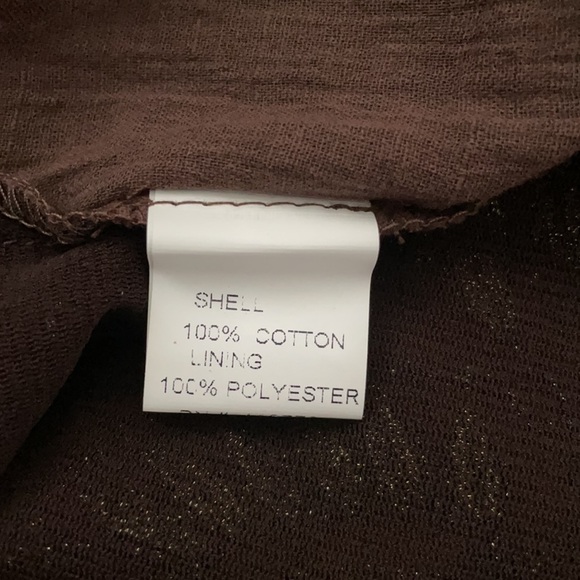 Hazel Brown Boho Beaded Sequin Lace Top Size M - Picture 6 of 8